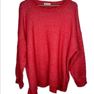 Margeaux & Ellie Burnt Orange Red Long Sleeve Crewneck Knit Pullover Sweater 2X